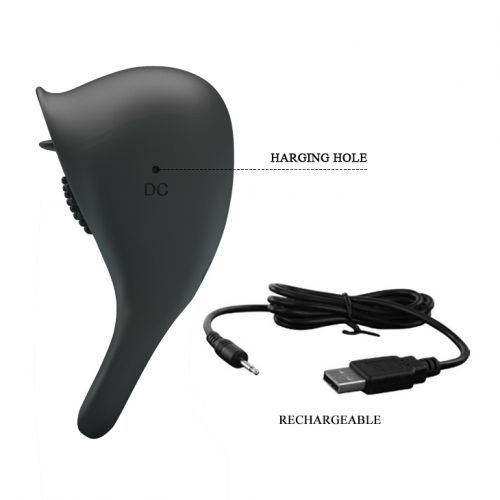 Эрекционное виброкольцо Pretty Love Ring Shaking 2 перезаряжаемое