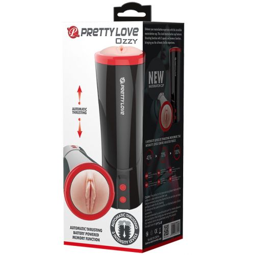Мастурбатор Pretty Love Ozzy с поступательными движениями и функцией посасывания