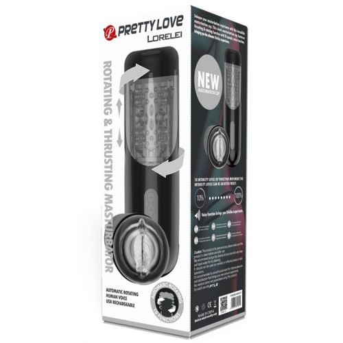 Мастурбатор Lorelei by Pretty Love с ротацией, пульсацией и голосовым сопровождением