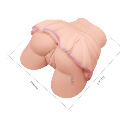 Мастурбатор вагина и попка в юбочке с вибрацией и голосовым сопровождением