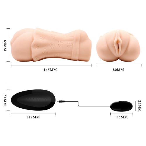 Мастурбатор Crazy Bull с виброэлементом и эффектом выделения смазки