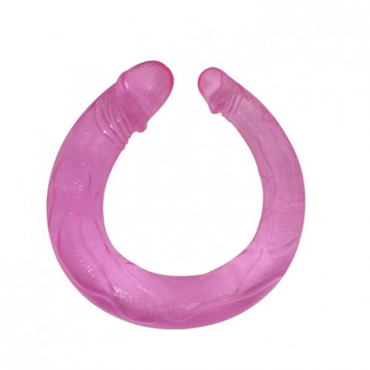 Розовый двухголовый фаллоимитатор
