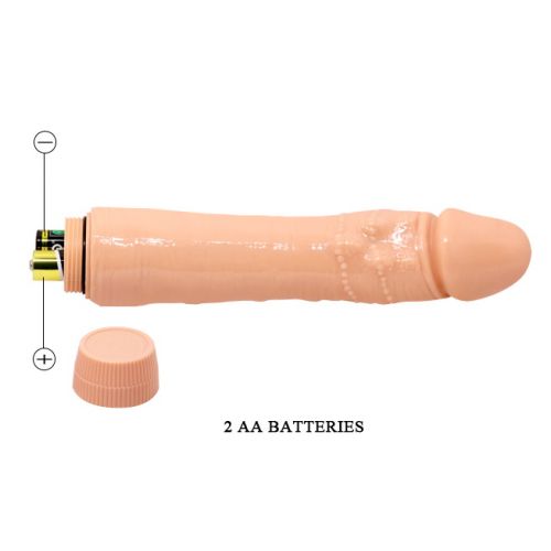 Реалистичный вибратор с рельефными венками 24 см