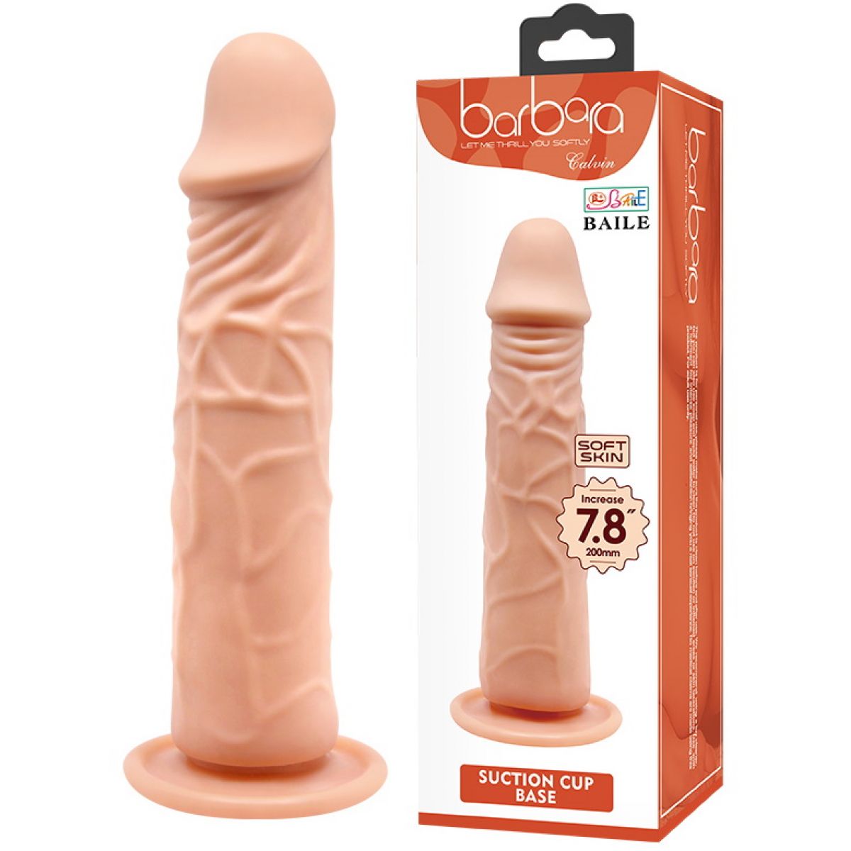 Реалистичный фаллоимитатор на присоске 20 см