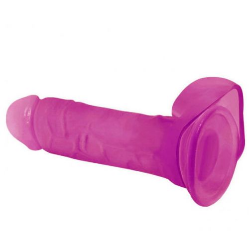 Розовый фаллоимитатор на присоске 19 см
