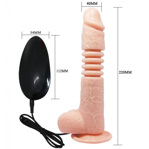 Вибратор-реалистик с ротацией и поступательными движениями Thunder Up