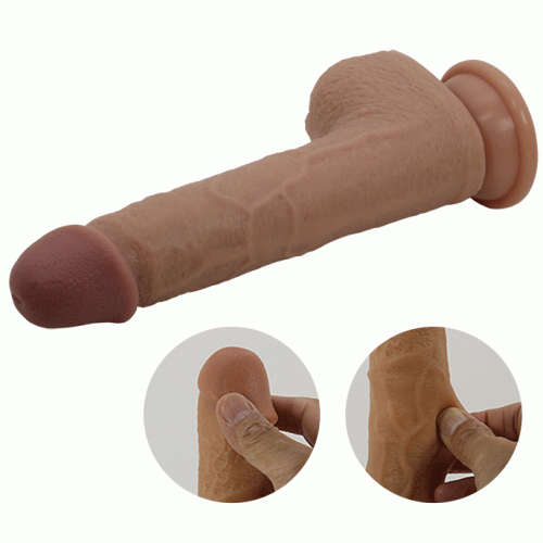 Реалистичный вибратор с функцией поступательных движений и пультом дистанционного управления Tommy