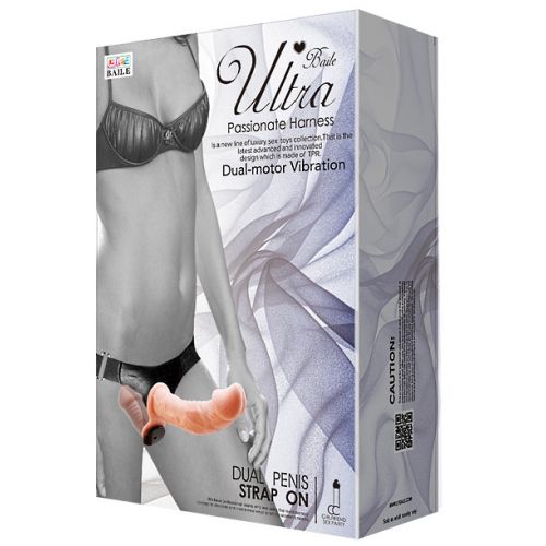 Двойной страпон с вибрацией Ultra Passionate Harness на трусиках