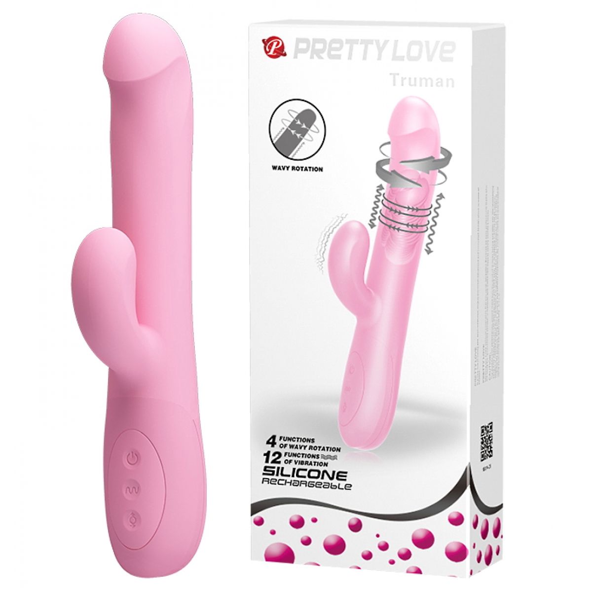 Вибратор-ротатор с клиторальным стимулятором Pretty Love Truman