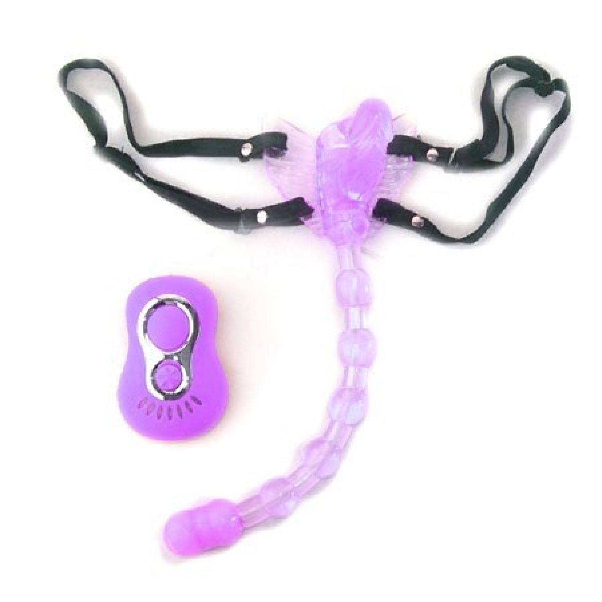 Вагинальная вибропробка со стимуляцией клитора и анальным вибромассажером