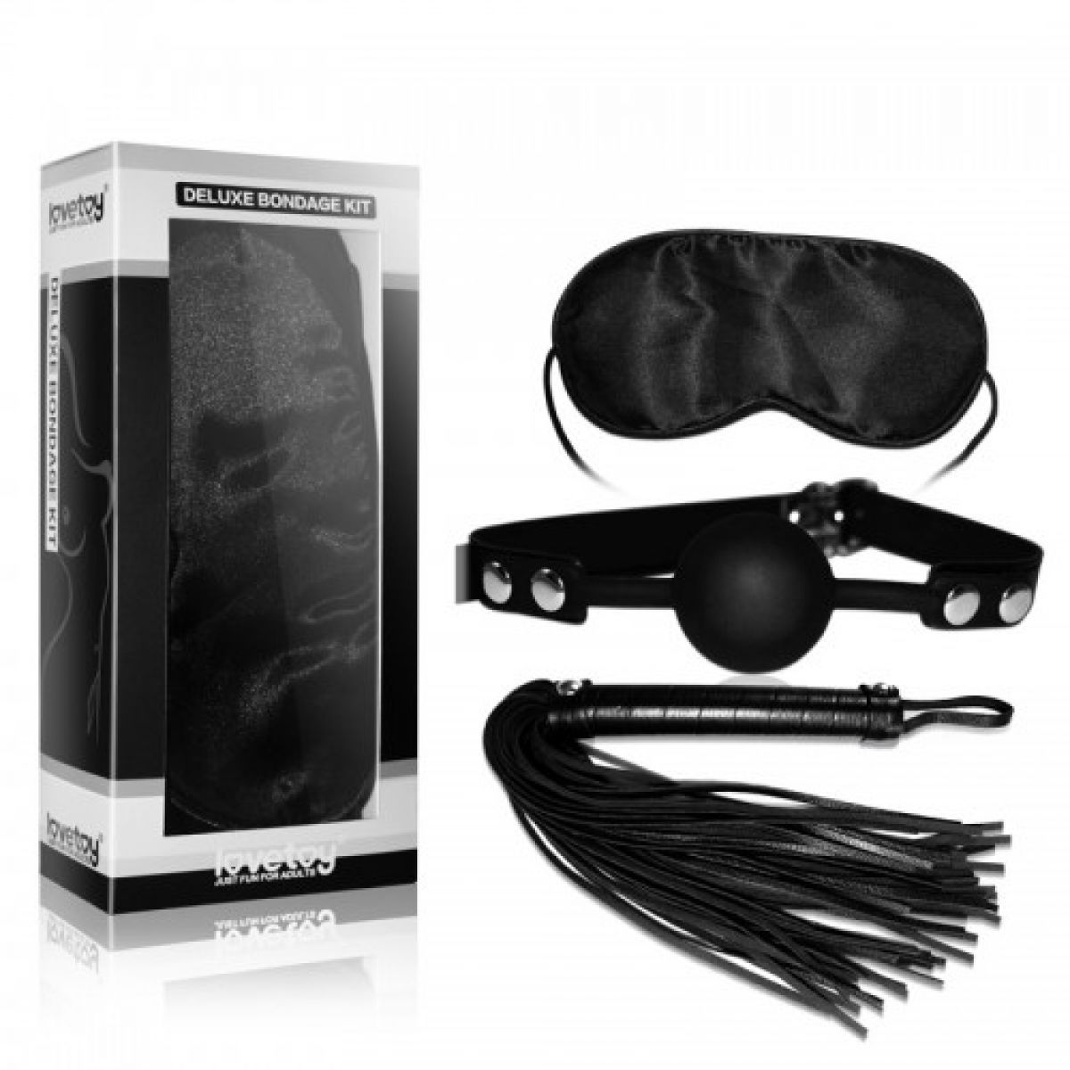 Набор Deluxe Bondage Kit (маска кляп плеть)