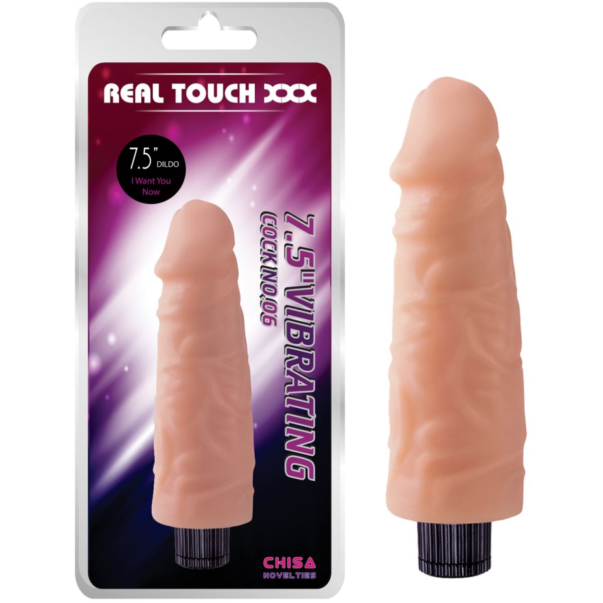 Реалистичный вибратор с выраженным рельефом Vibe Cock 19 см