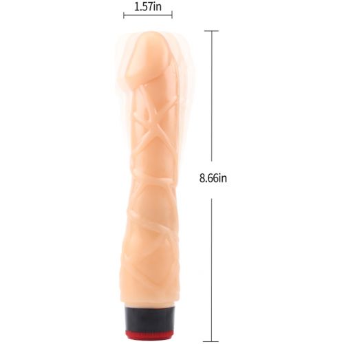 Реалистичный вибратор с выраженным рельефом Vibe Cock 22 см