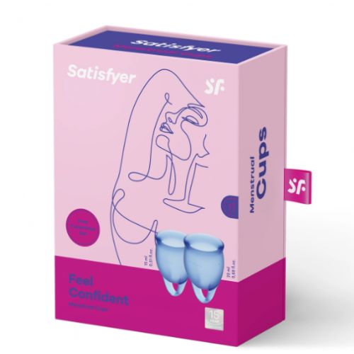 Набор менструальных чаш Satisfyer Feel Confident, синий