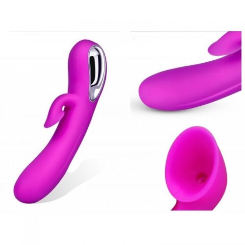 Перезаряжаемый вибратор с эффектом всасывания Romance