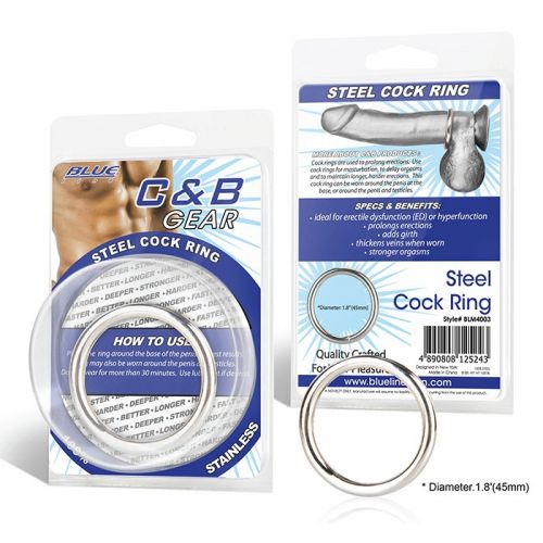 Стальное эрекционное кольцо 4,8 см Steel Cock Ring