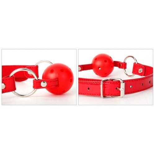 Классический кляп-шар красный