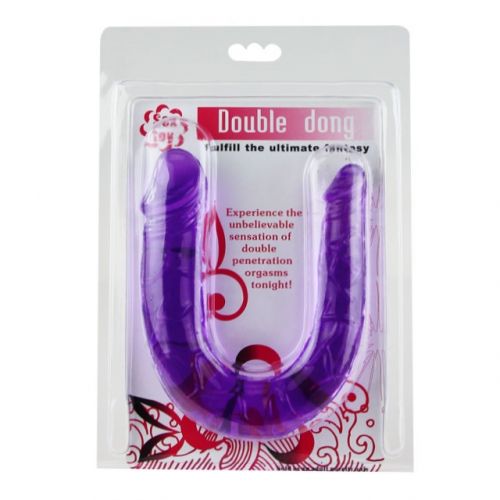 Двухголовый фаллоимитатор Double Dong фиолетовый 30 см