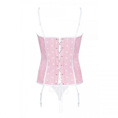 Розовый корсет и трусики Dottie L/XL