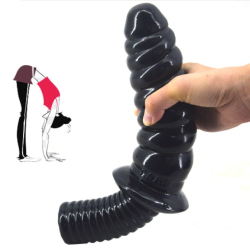 Черный анальный жезл Улитка