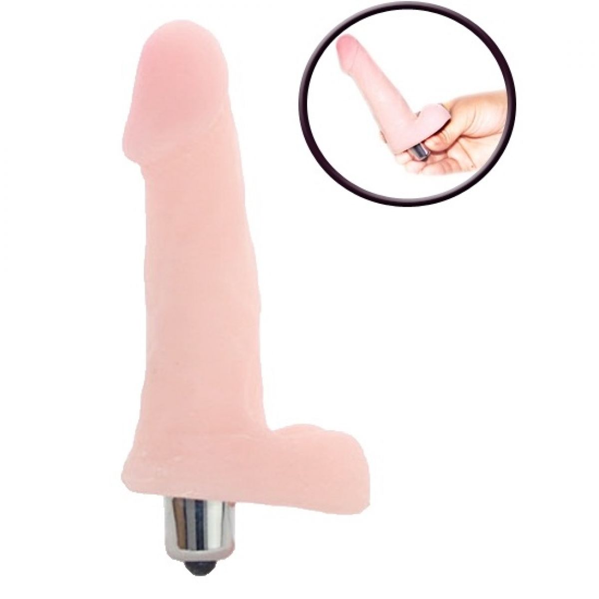 Анальный фаллос с мошонкой и с вибрацией