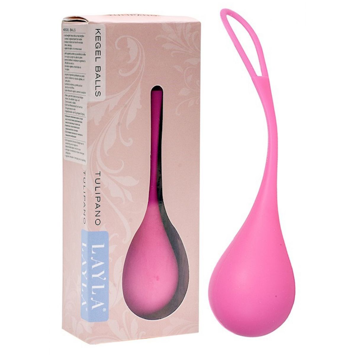 Утяжеленный вагинальный шарик Layla Tulipano розовый 55 гр