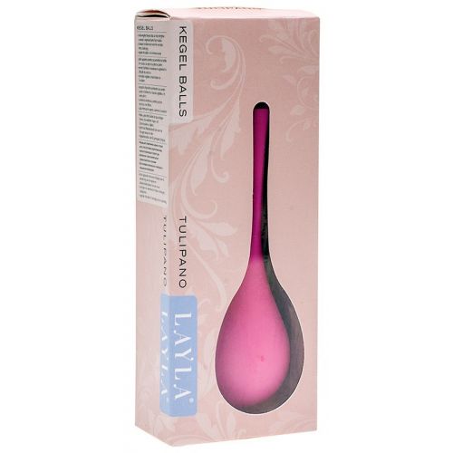 Утяжеленный вагинальный шарик Layla Tulipano розовый 55 гр