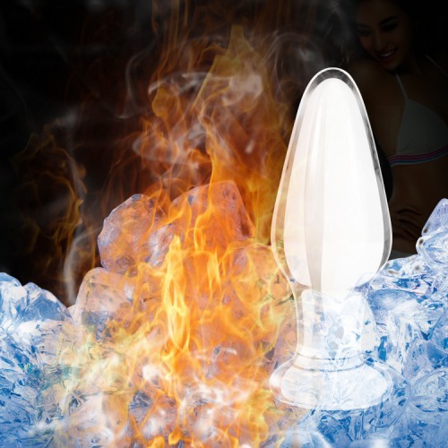 Анальная пробка из стекла прозрачная Glass Romance