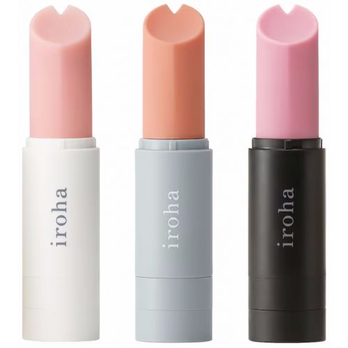 Мини-вибростимулятор в виде губной помады Iroha Stick бежевый