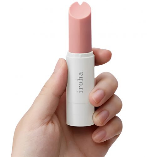 Мини-вибростимулятор в виде губной помады Iroha Stick бежевый
