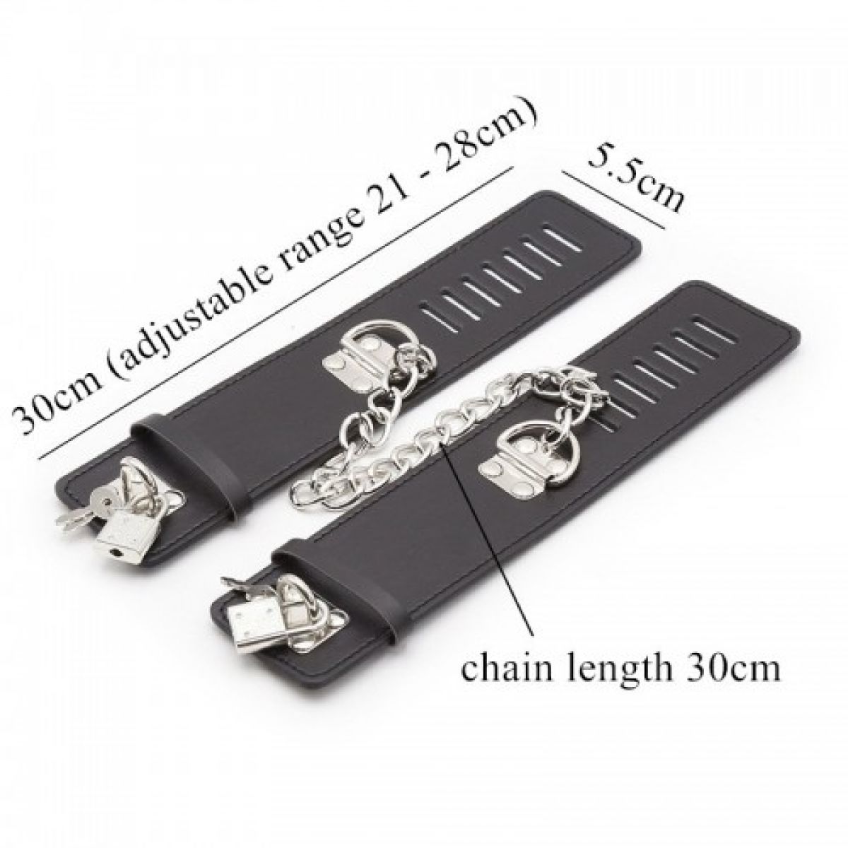 Черные наручники с замками