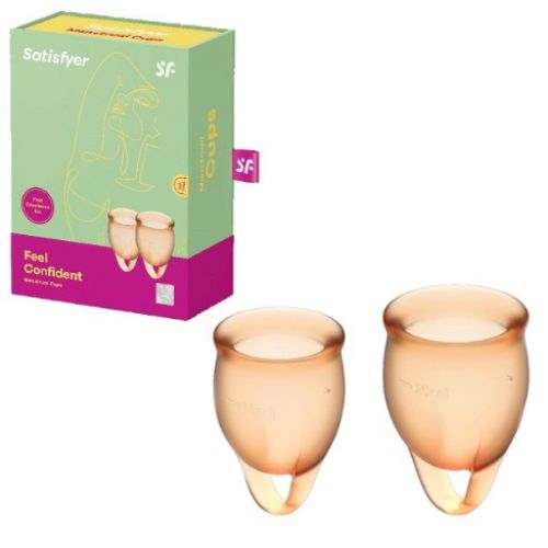 Набор менструальных чаш Satisfyer Feel Confident, оранжевый
