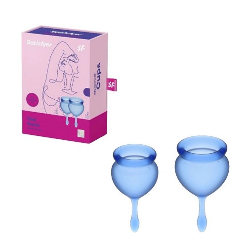 Набор менструальных чаш Satisfyer Feel Good, синий 