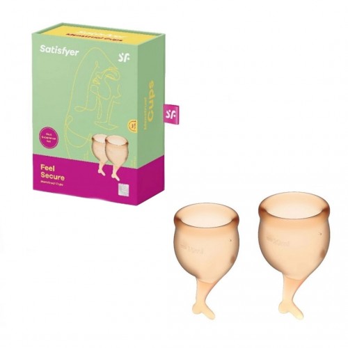 Набор менструальных чаш Satisfyer Feel Secure, оранжевый