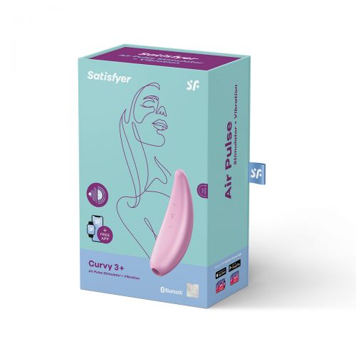 Вакуумный вибростимулятор Satisfyer Curvy 3+ Pink с дистанционном управлением
