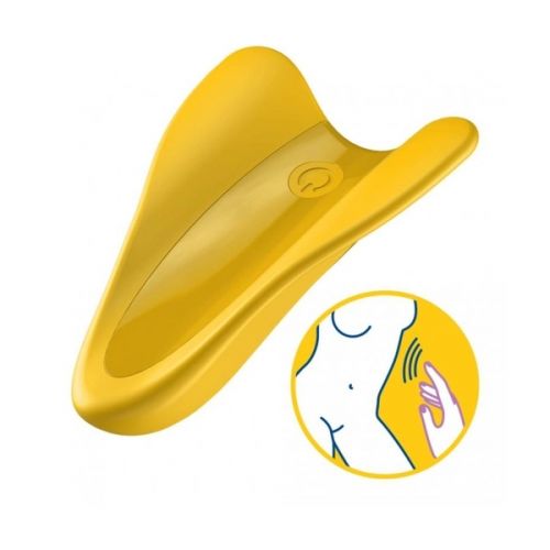 Перезаряжаемый вибратор на палец Satisfyer High Fly желтый