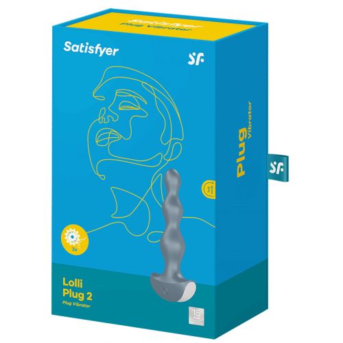 Анальная виброелочка Lolli Plug 2 Satisfyer серая