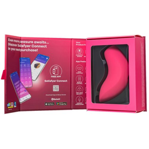 Вакуумно-волновой стимулятор клитора с вибрацией Satisfyer Magnetic Deep Pulse розовый