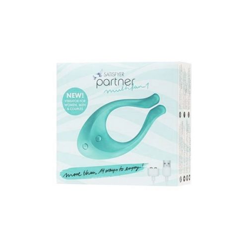 Satisfyer  Partner Multifun 1 - многофункциональный вибратор для пар бирюзовый