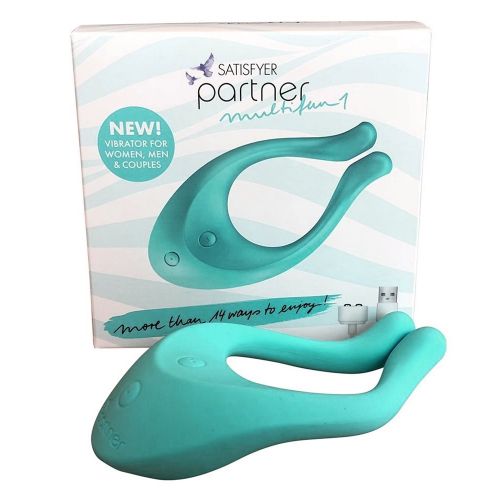 Satisfyer  Partner Multifun 1 - многофункциональный вибратор для пар бирюзовый