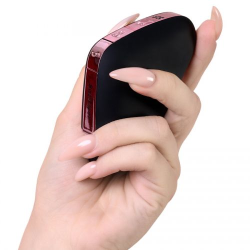 Бесконтактный стимулятор клитора Satisfyer Love Triangle с управлением через смартфон черный
