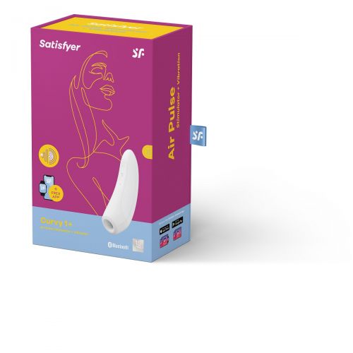 Вакуумный стимулятор Satisfyer Curvy 1+ White с дистанционном управлением