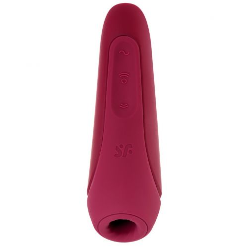 Вакуумный смарт-стимулятор клитора с вибрацией Satisfyer Curvy 1+ Rose Red