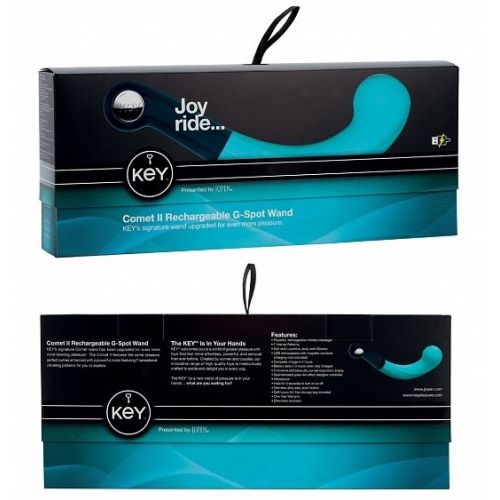 Массажер точки G из стекла и силкона Comet G-Spot Key By Jopen 20 см
