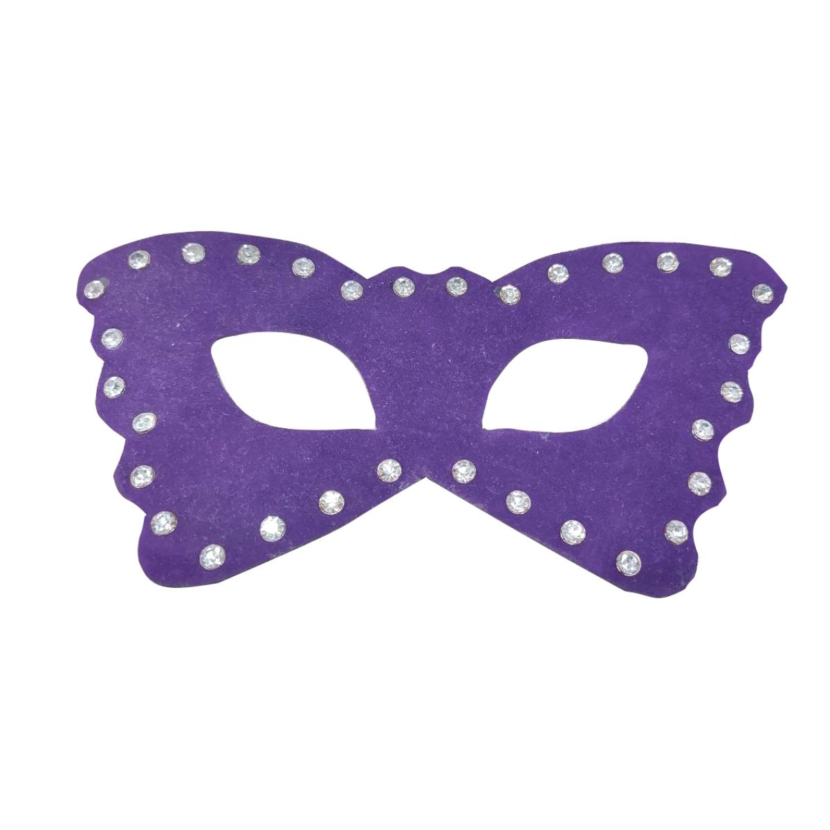 Маска БДСМ со стразами фиолетовая