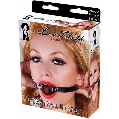 Кляп с кольцом черного цвета Lux Fetish