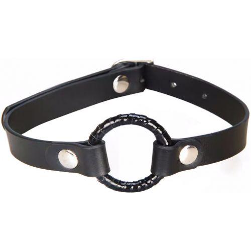 Кляп с кольцом черного цвета Lux Fetish