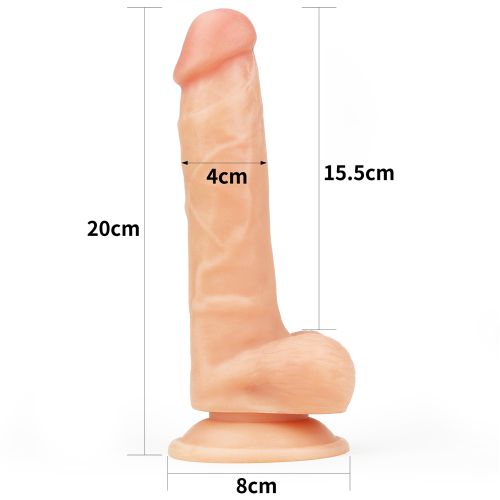 Реалистичный фаллоимитатор на присоске The Ultra Soft Dude 20 см
