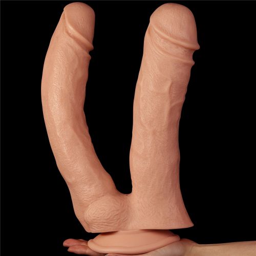 Огромный двойной фаллос на присоске Lovetoy Realistic Mega Double Dildo 33 см