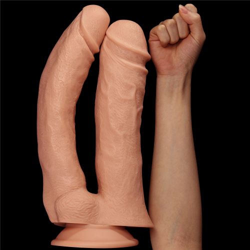 Огромный двойной фаллос на присоске Lovetoy Realistic Mega Double Dildo 33 см